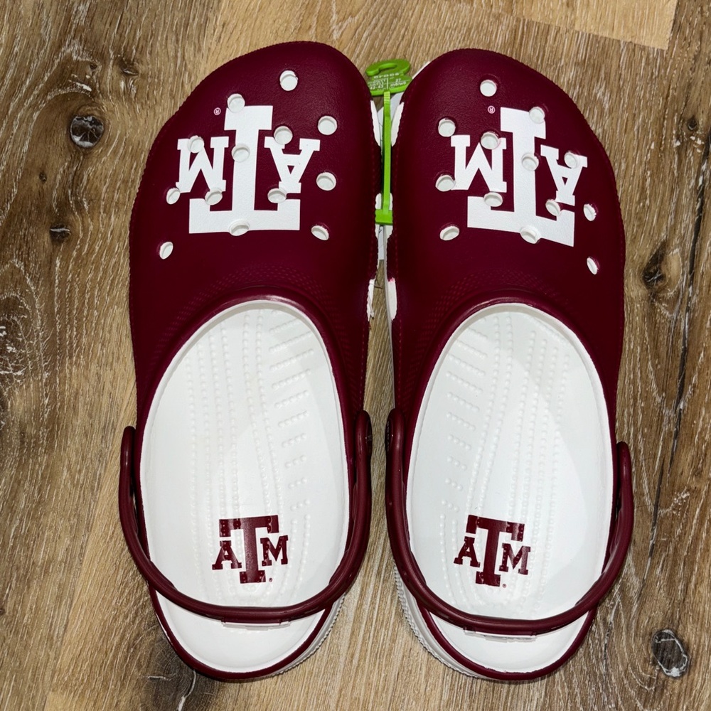 CROCS Men’s Maroon and White Texas A&M Logo Clog - Picture 2 of 9